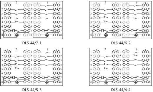 DLS-44/5-3雙位置繼電器內部連接線圖片3 DLS-44/5-3雙位置繼電器內部連接線圖片3