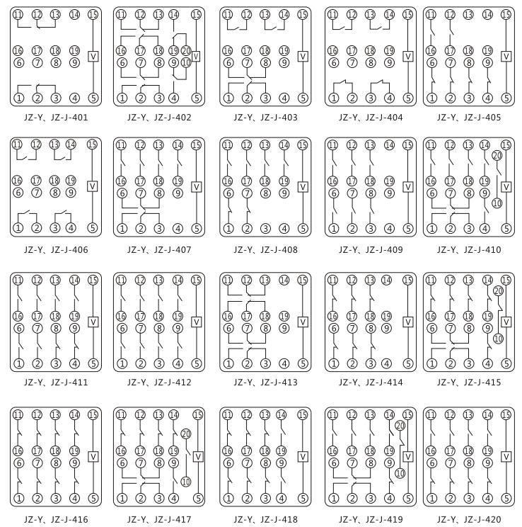 JZY(J)-35靜態(tài)中間繼電器內部接線圖及外引接線圖 JZY(J)-35靜態(tài)中間繼電器內部接線圖及外引接線圖