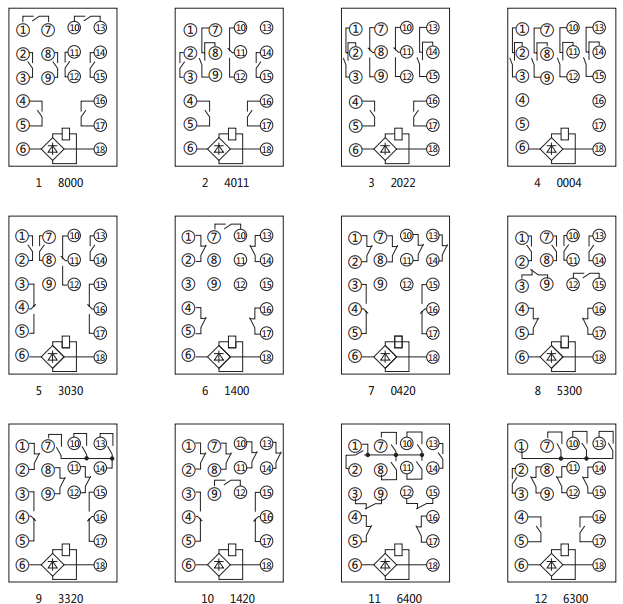 DZJ-20-6400內部接線圖及外引接線圖(正視圖) DZJ-20-6400內部接線圖及外引接線圖(正視圖)